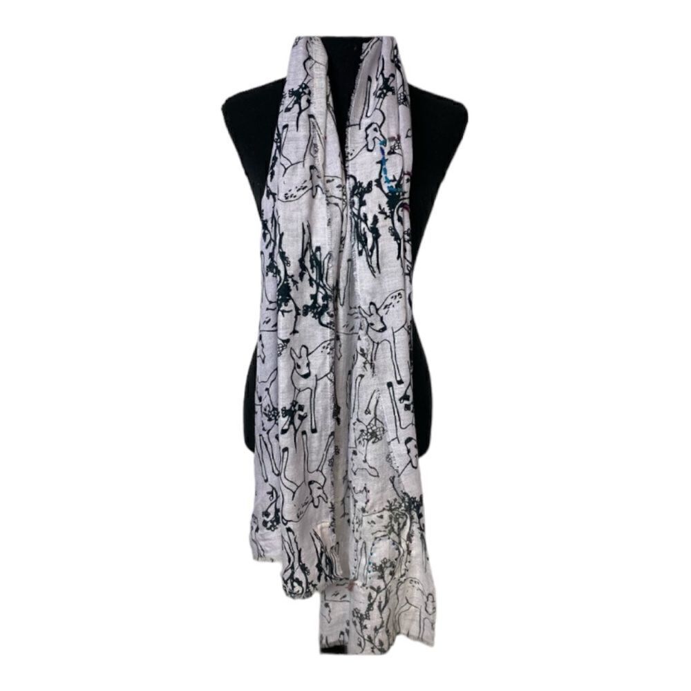 #135 PINS & NEEDLES Novelty Print Scarf